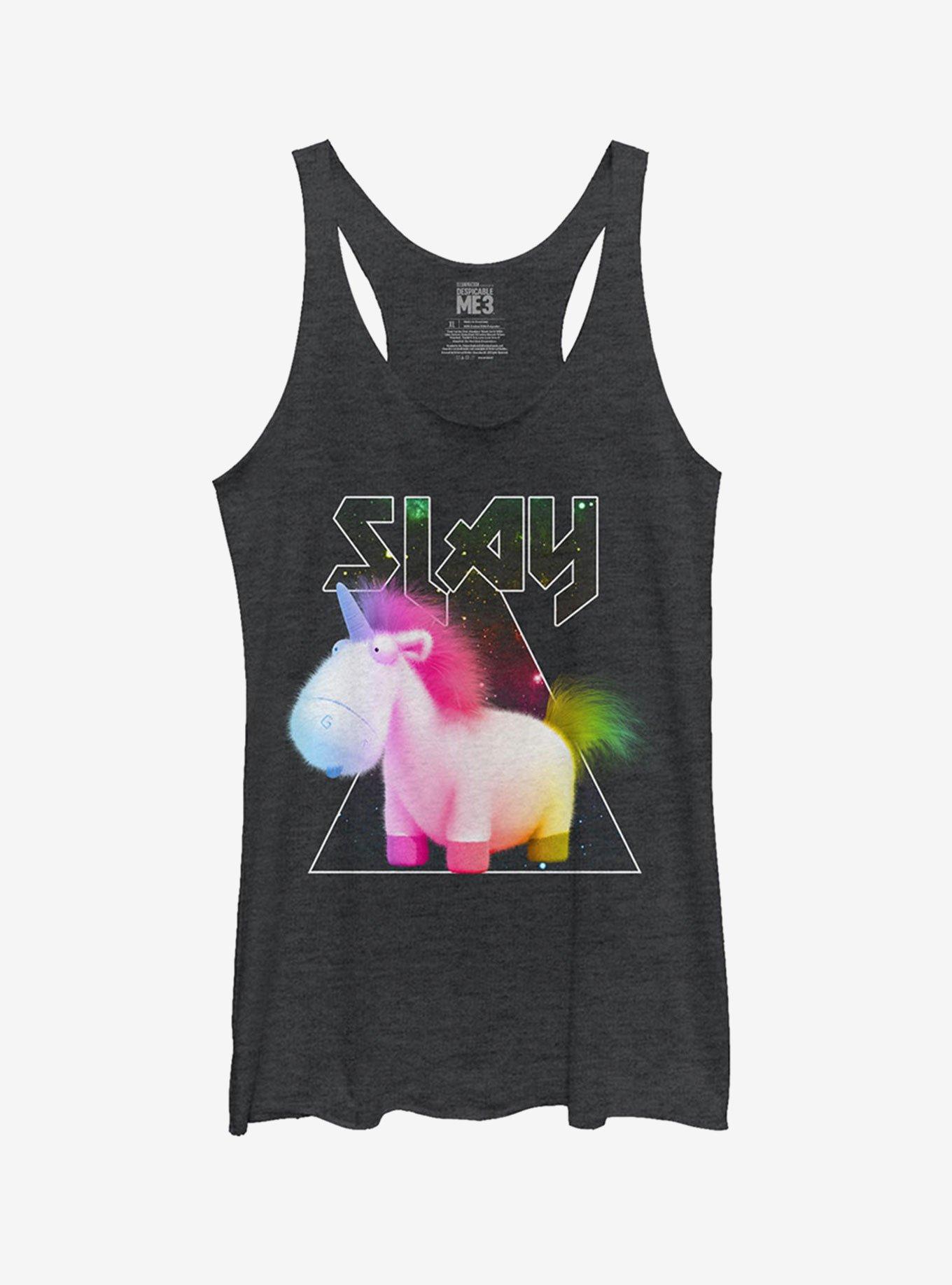 Metal Rock Unicorn Girls Tank, BLK HTR, hi-res