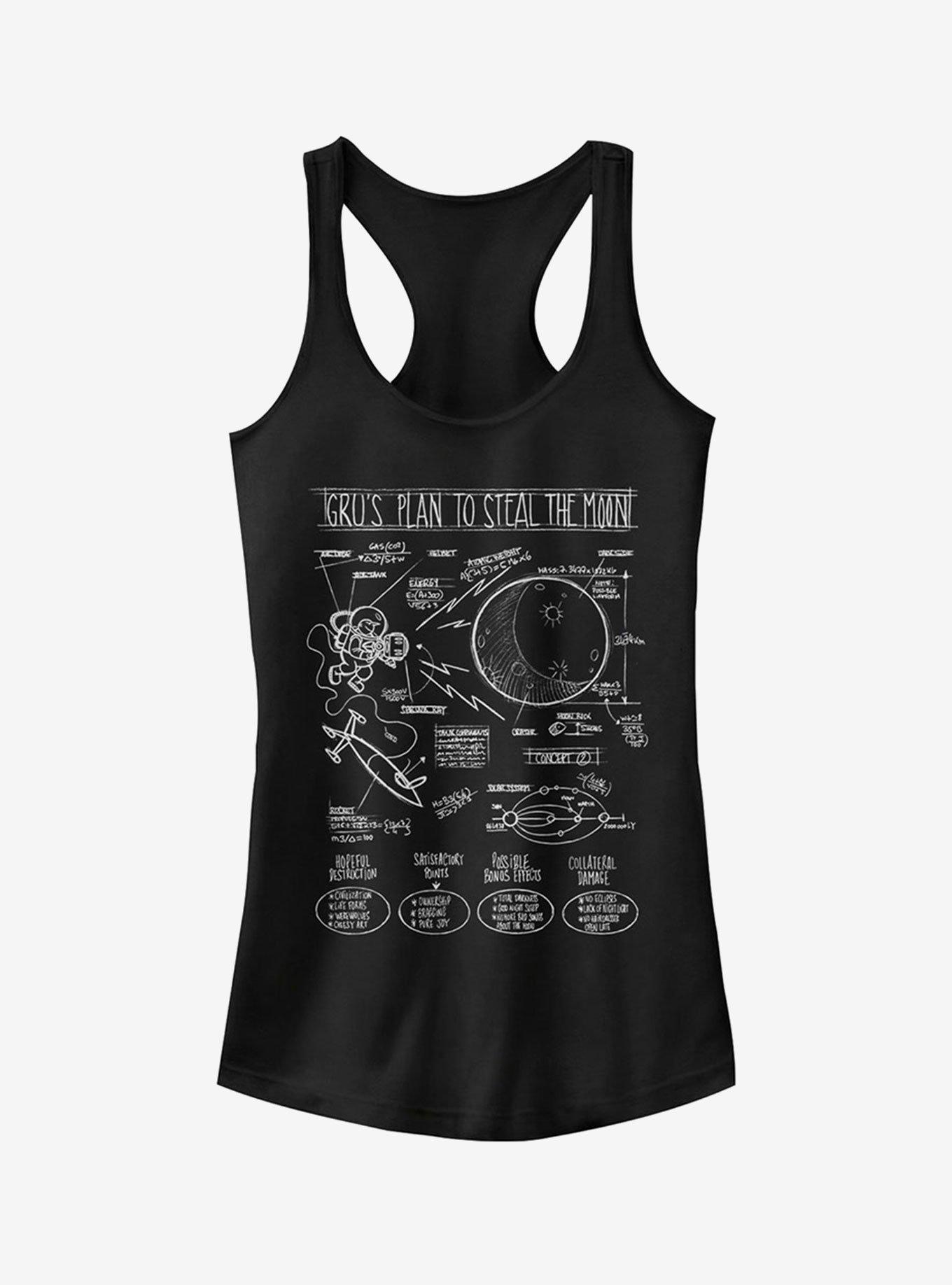 Gru Plans to Steal Moon Girls Tank, BLACK, hi-res