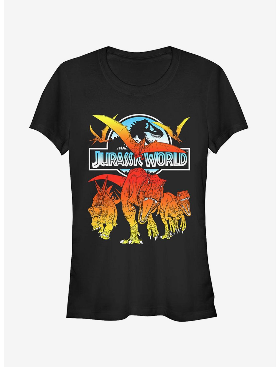 Jurassic World Fallen Kingdom Fire Dinosaurs Girls T-Shirt, BLACK, hi-res