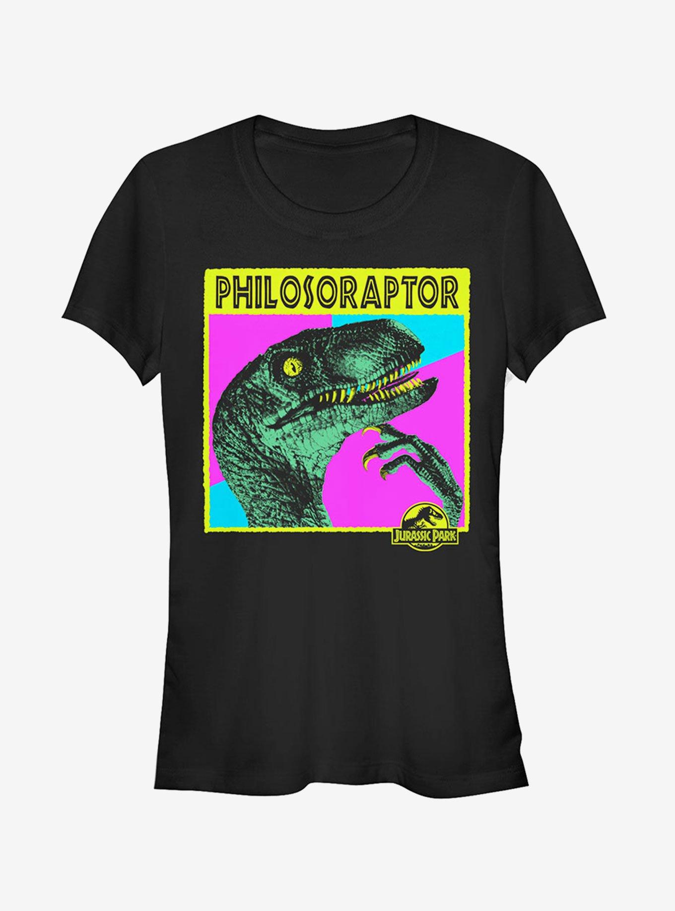 Philosoraptor Girls T-Shirt, BLACK, hi-res