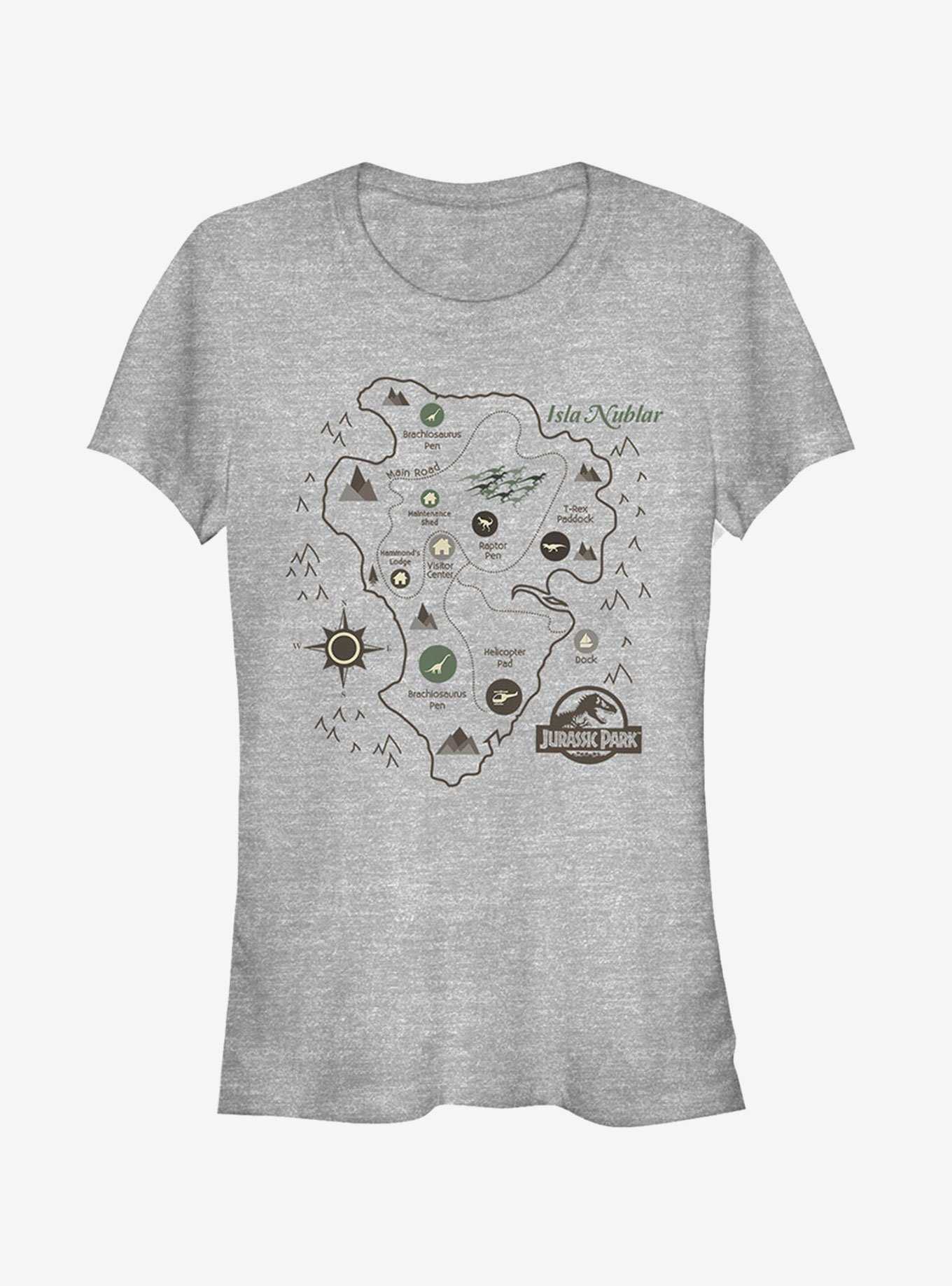 Isla Nublar Map Girls T-Shirt, , hi-res