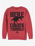 Here Comes Trouble Sweatshirt, RED, hi-res