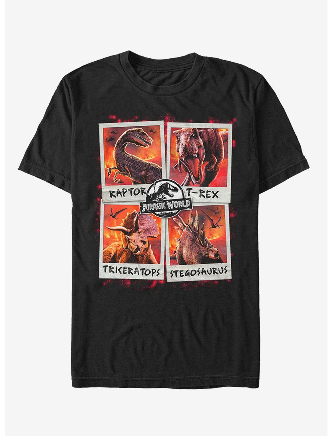 Jurassic World Fallen Kingdom Fire Polaroid T-Shirt, BLACK, hi-res