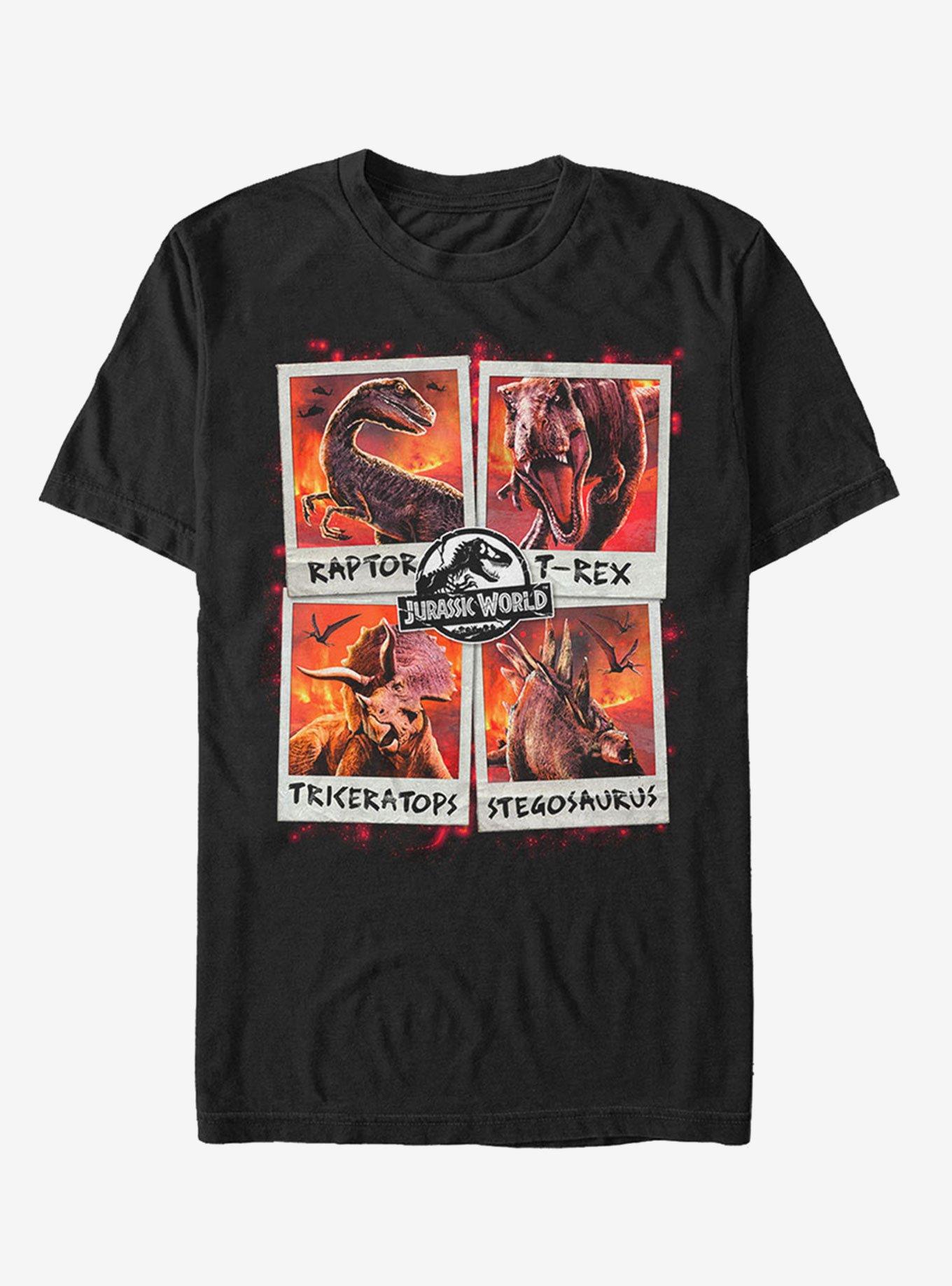 Jurassic World Fallen Kingdom Fire Polaroid T-Shirt, BLACK, hi-res