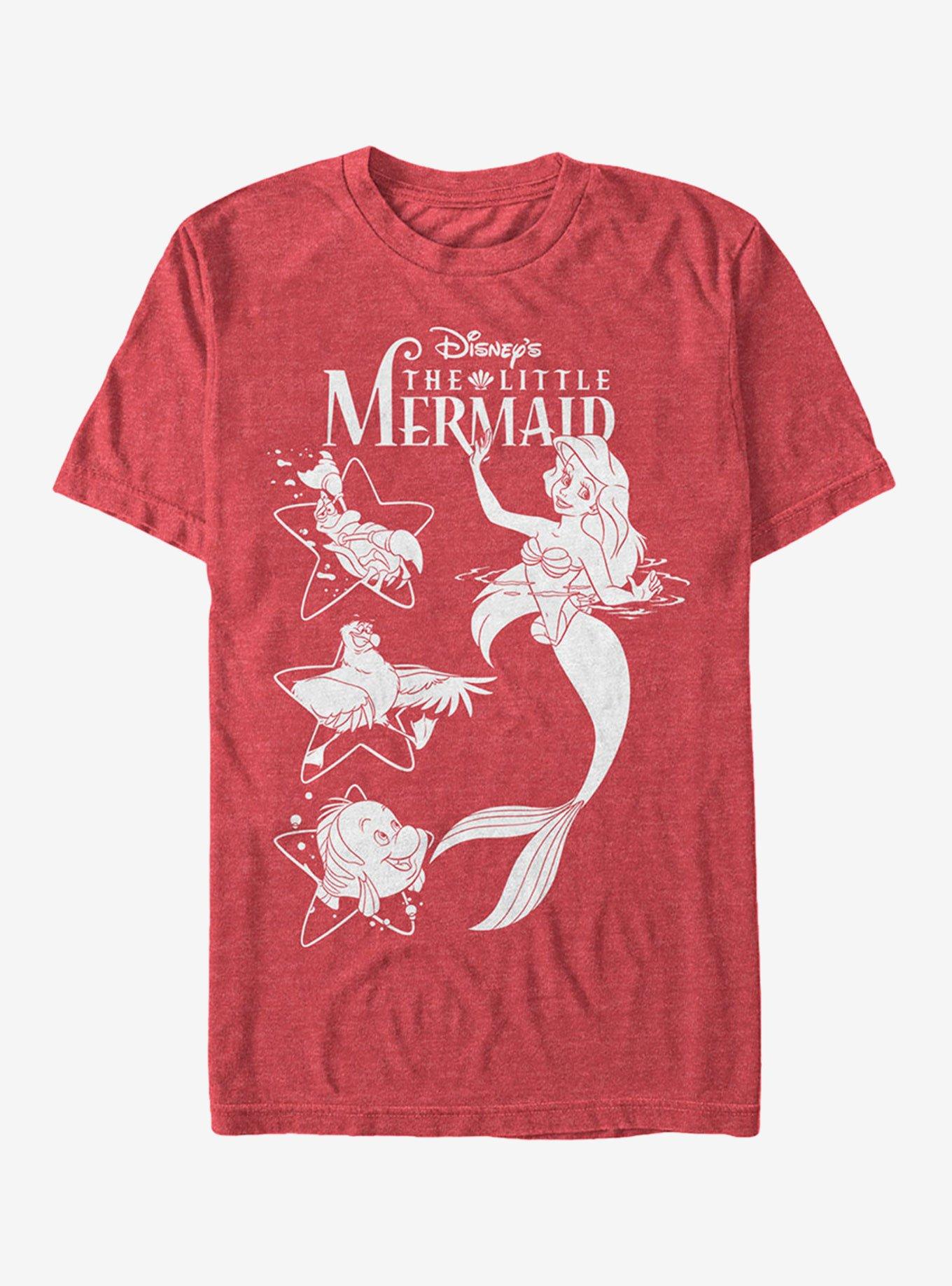 Disney The Little Mermaid Ariel And Friends T-Shirt - RED | Hot Topic