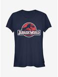 Tyrannosaurus Rex Logo Girls T-Shirt, NAVY, hi-res