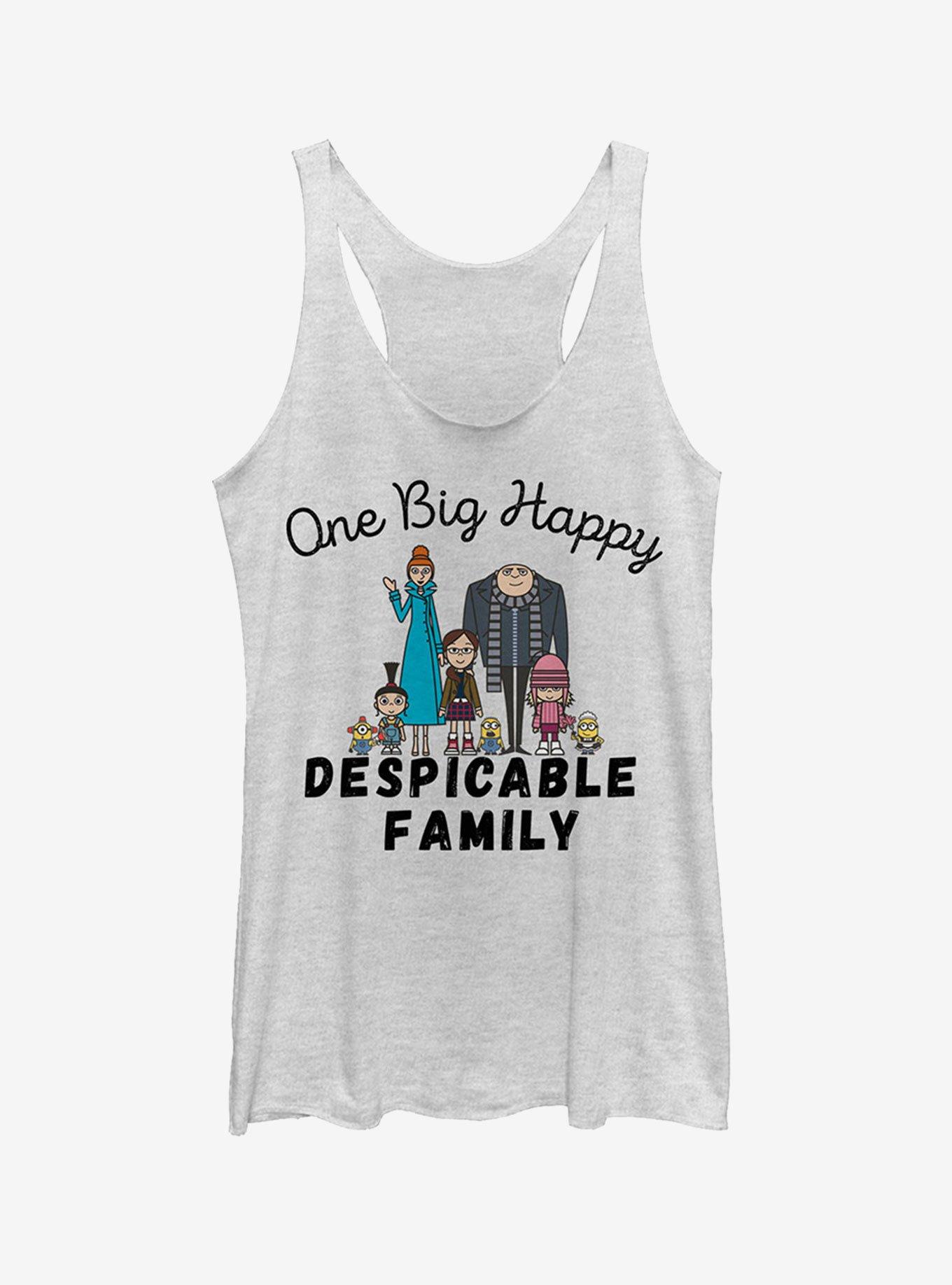 Big Happy Family Girls Tank, WHITE HTR, hi-res