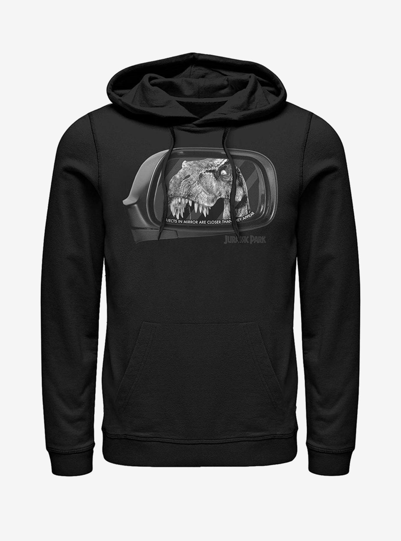 T. Rex in Rearview Mirror Hoodie, BLACK, hi-res