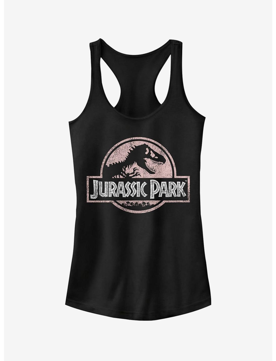 Jurassic Park Dusty Logo Girls Tank, BLACK, hi-res