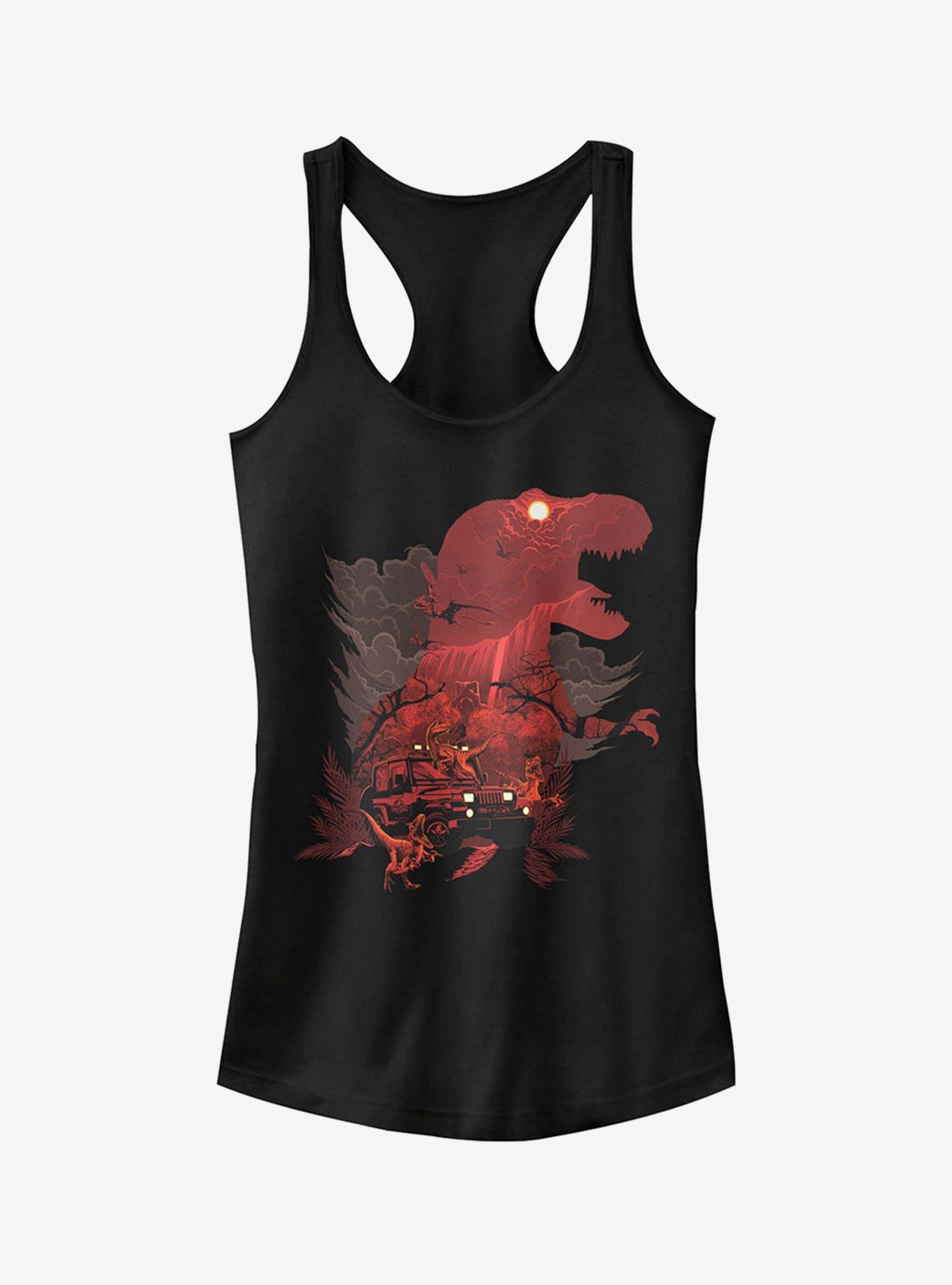 T. Rex Silhouette Girls Tank, , hi-res