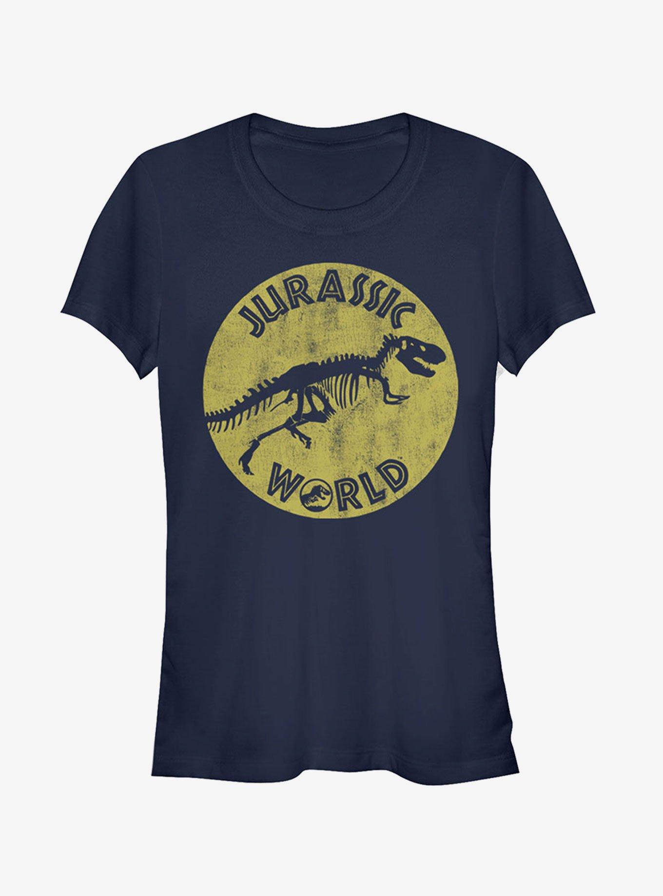 Jurassic World Fallen Kingdom Retro Fossil Girls T-Shirt, NAVY, hi-res