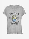Minion Today Cancelled Girls T-Shirt, ATH HTR, hi-res