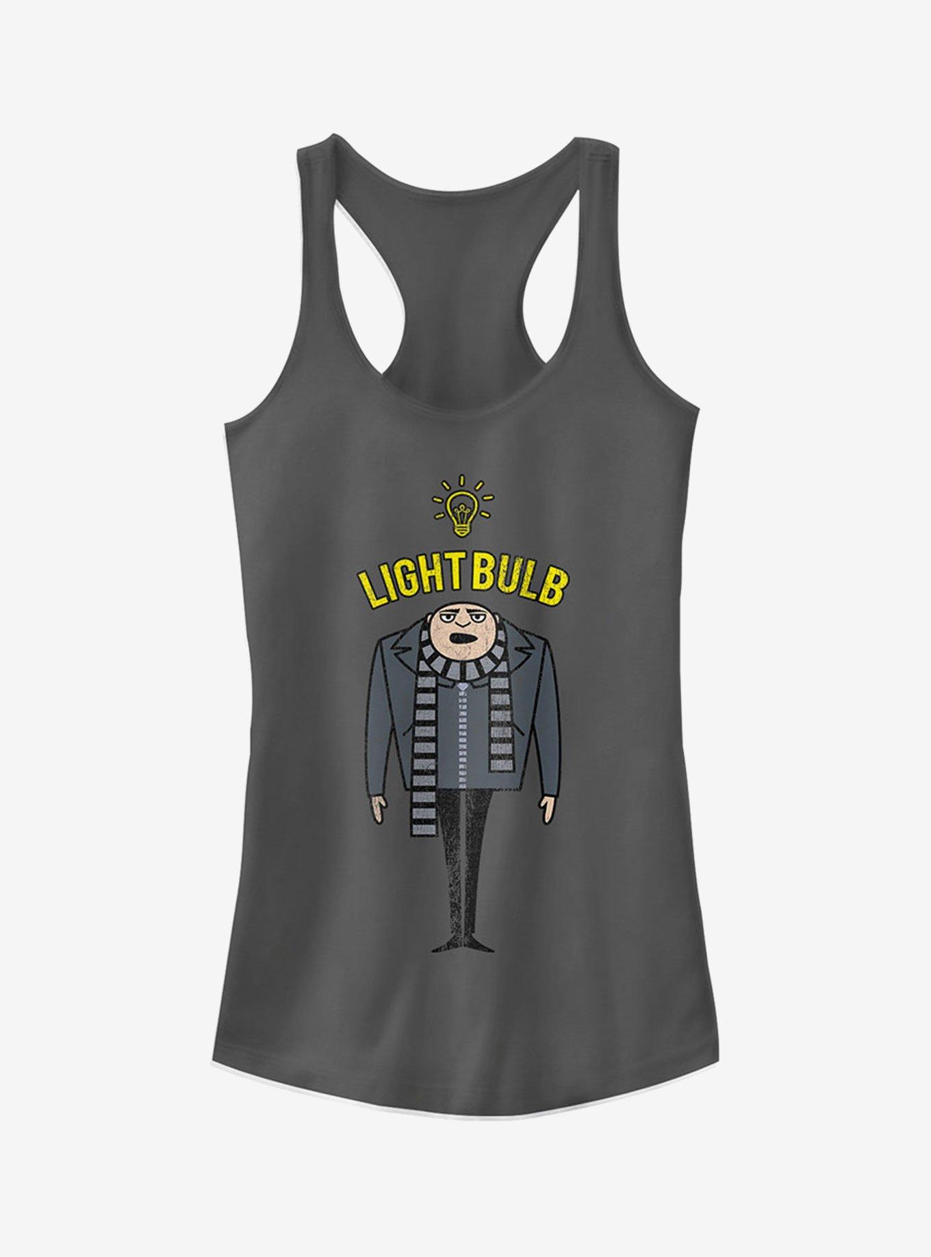 Gru Lightbulb Girls Tank, CHARCOAL, hi-res