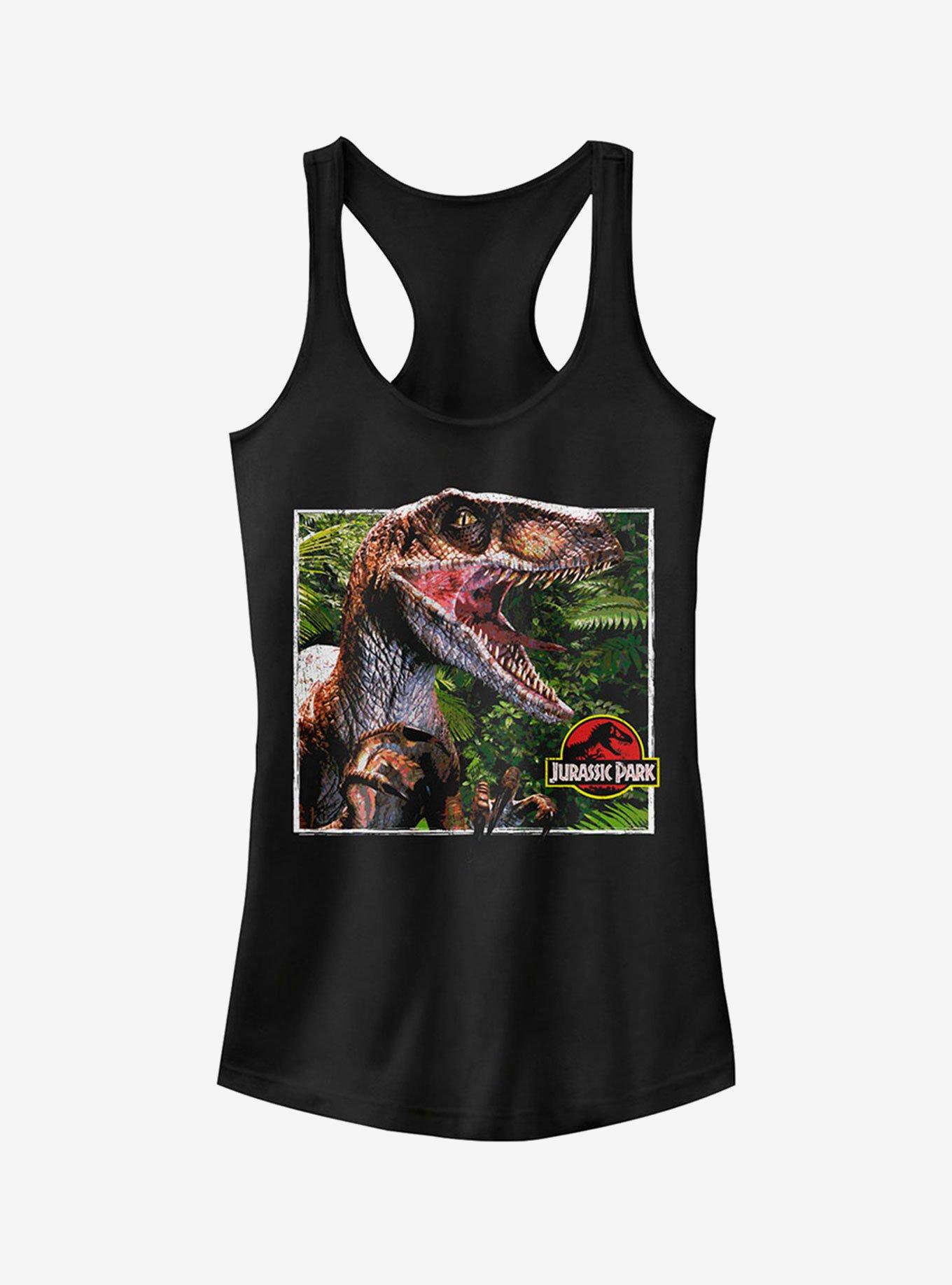 Velociraptor Scene Girls Tank, BLACK, hi-res