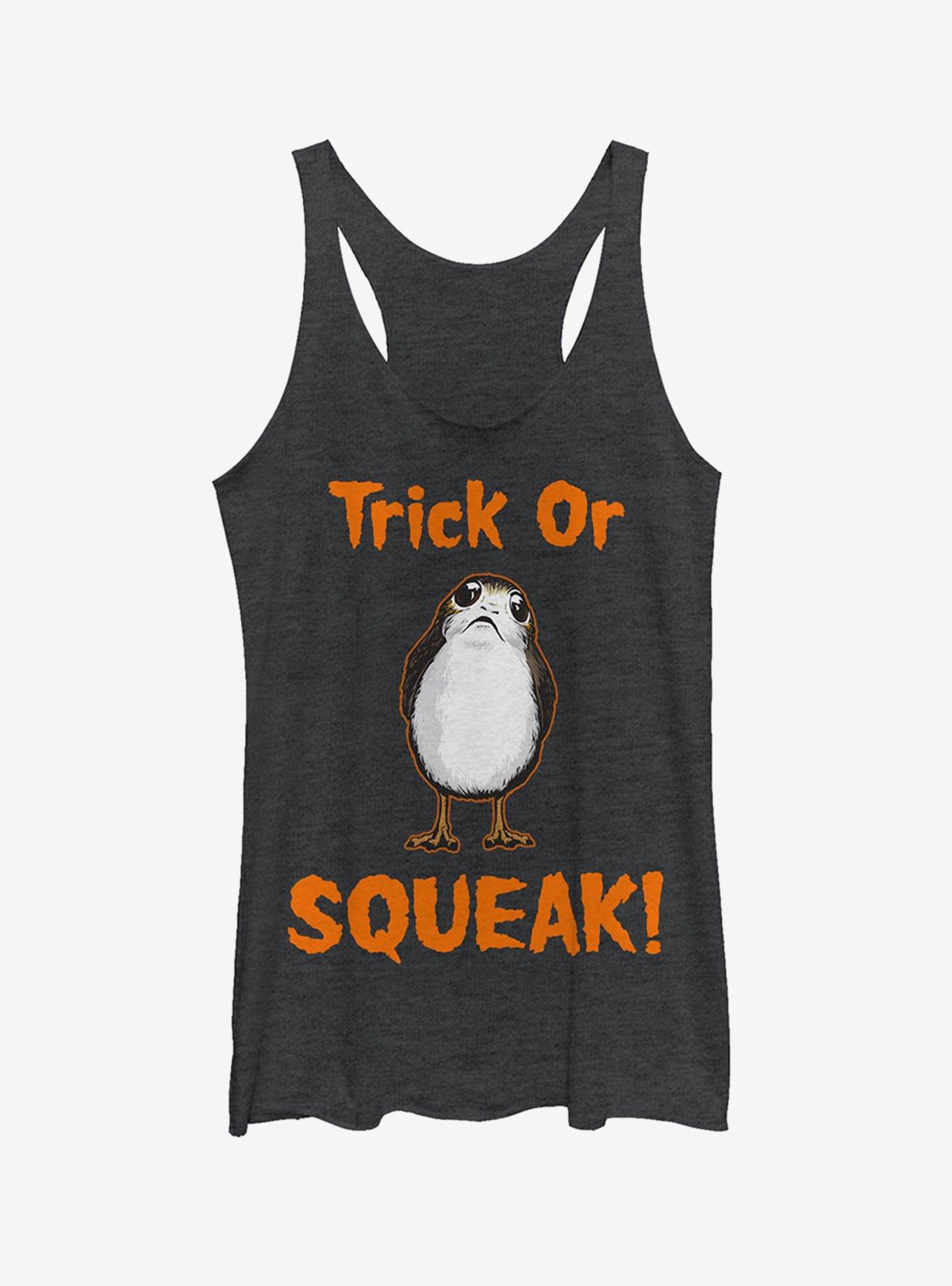 Halloween Porg Squeak Girls Tank, BLK HTR, hi-res