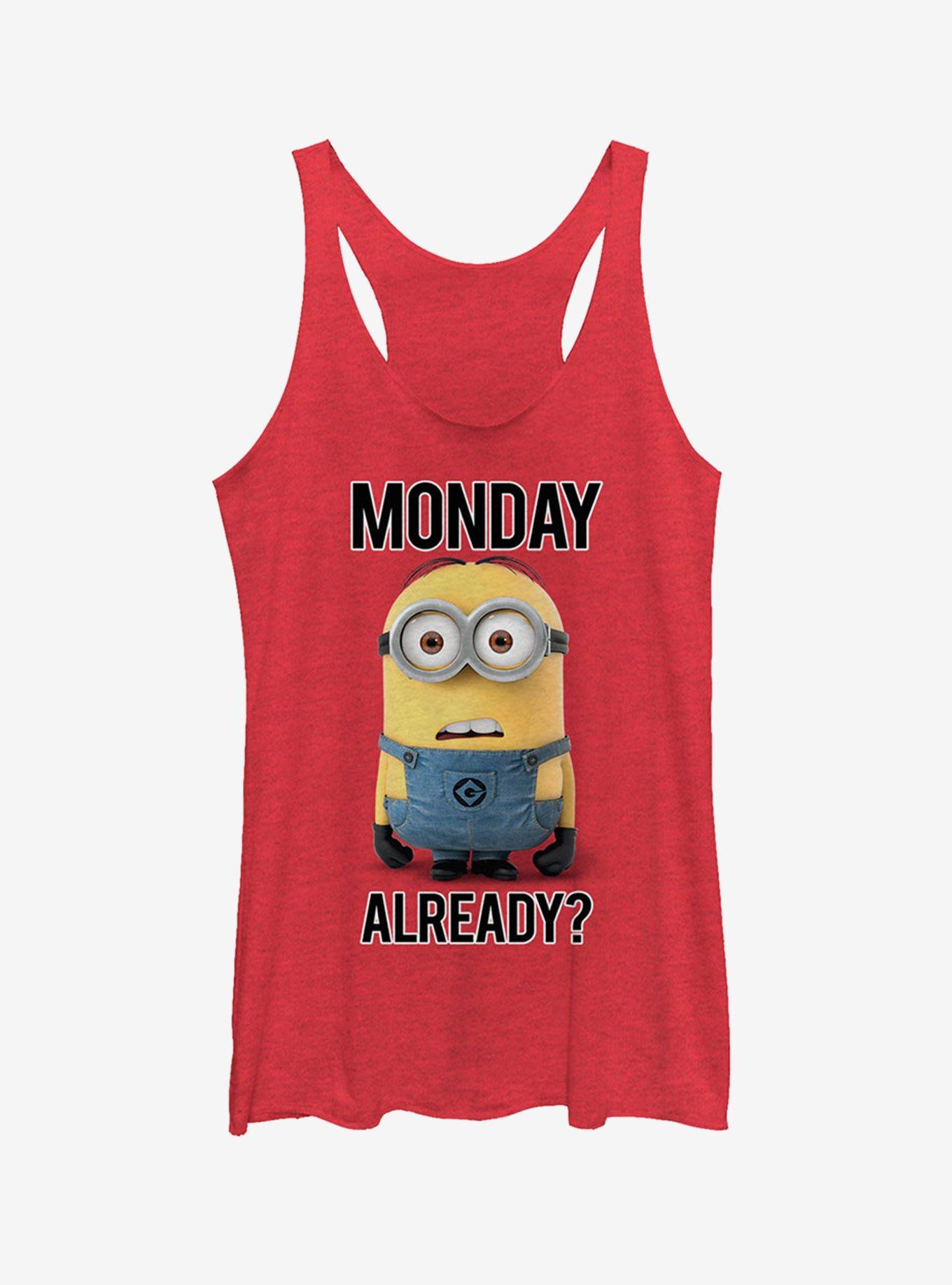 Minion Monday Already Girls Tank, RED HTR, hi-res