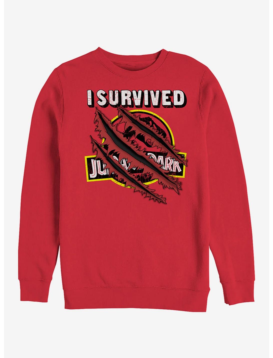 I Survived Scratch Sweatshirt, RED, hi-res