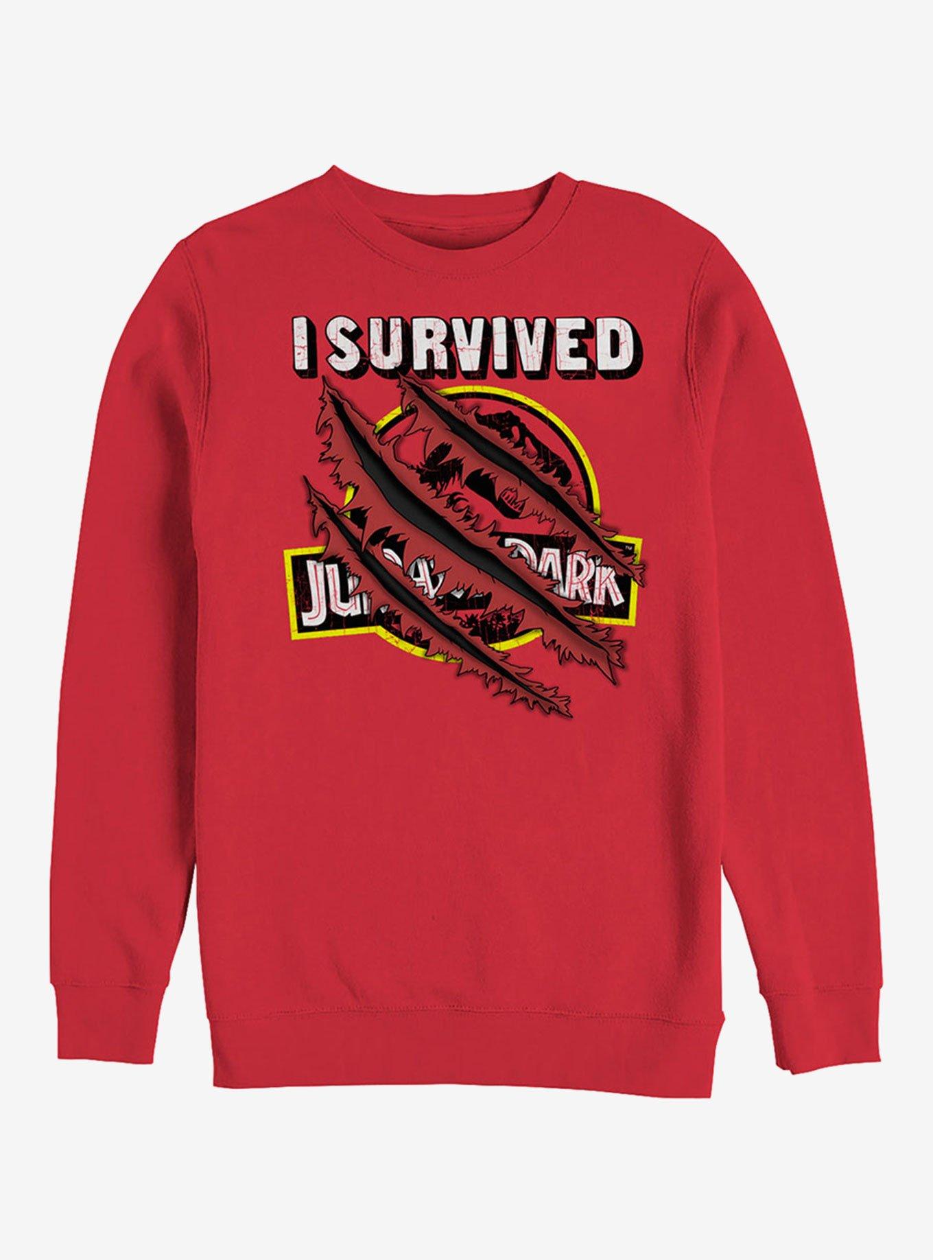 I Survived Scratch Sweatshirt, RED, hi-res