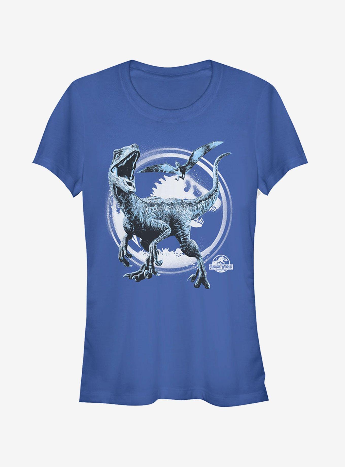 Jurassic World Fallen Kingdom Dinosaur Battle Girls T Shirt Grey Hot Topic 2523