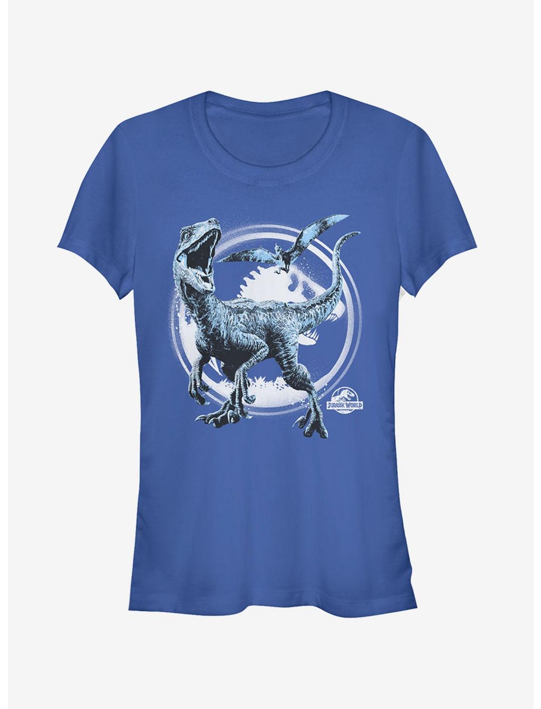 Jurassic World Fallen Kingdom Dinosaur Battle Girls T-Shirt, ROYAL, hi-res