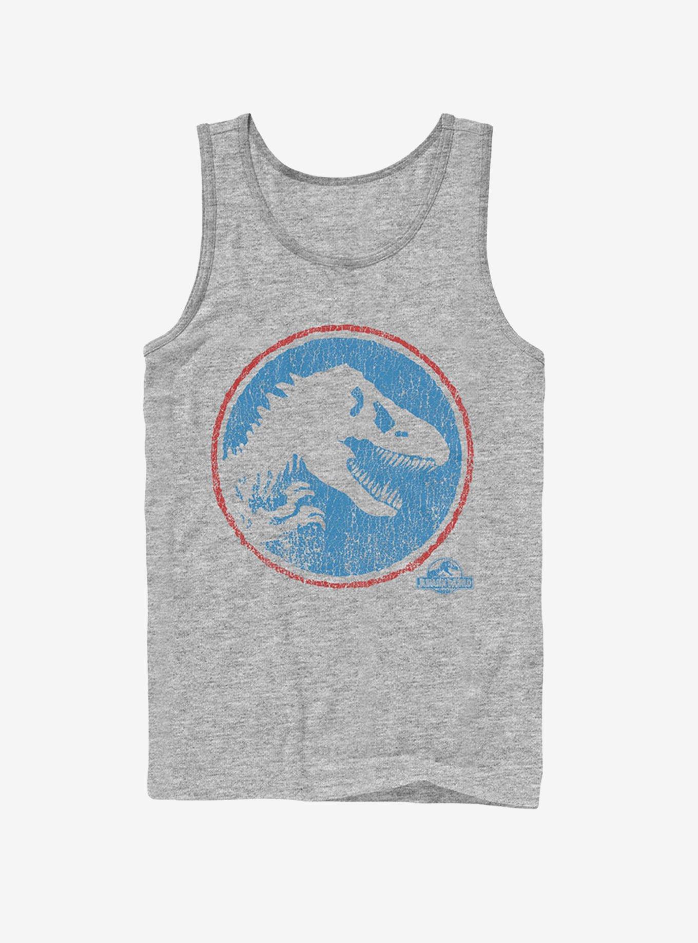 Retro T. Rex Circle Tank, ATH HTR, hi-res