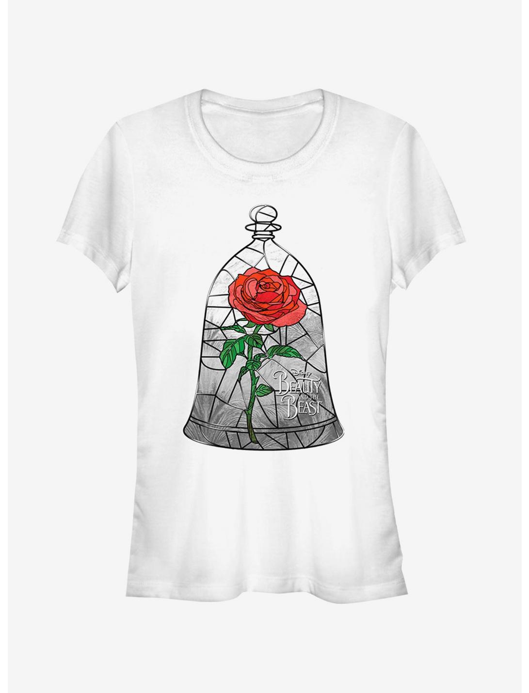 Disney Stained Rose Window Girls T-Shirt, WHITE, hi-res