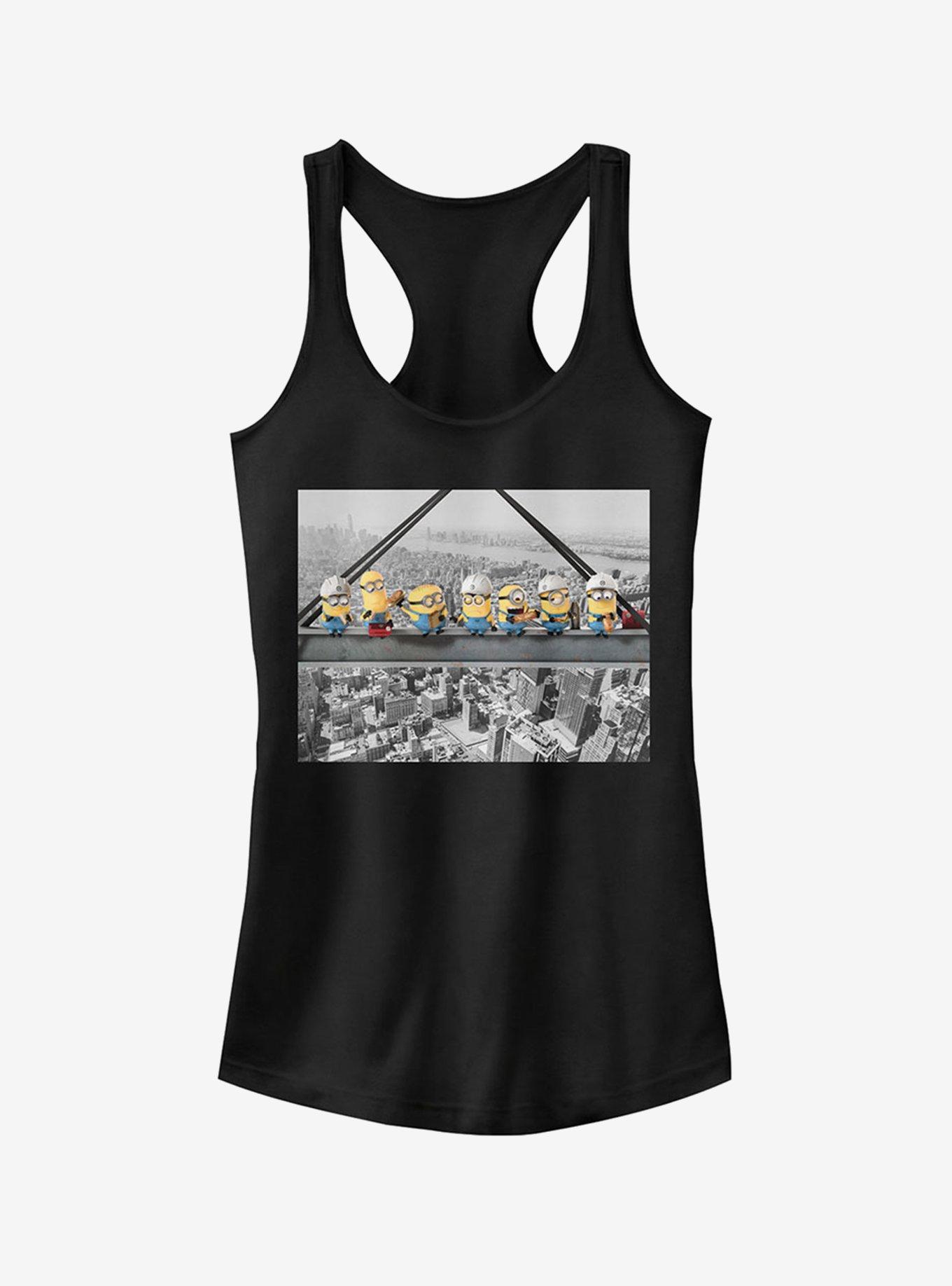 Minion Construction Lunch Girls Tank, BLACK, hi-res