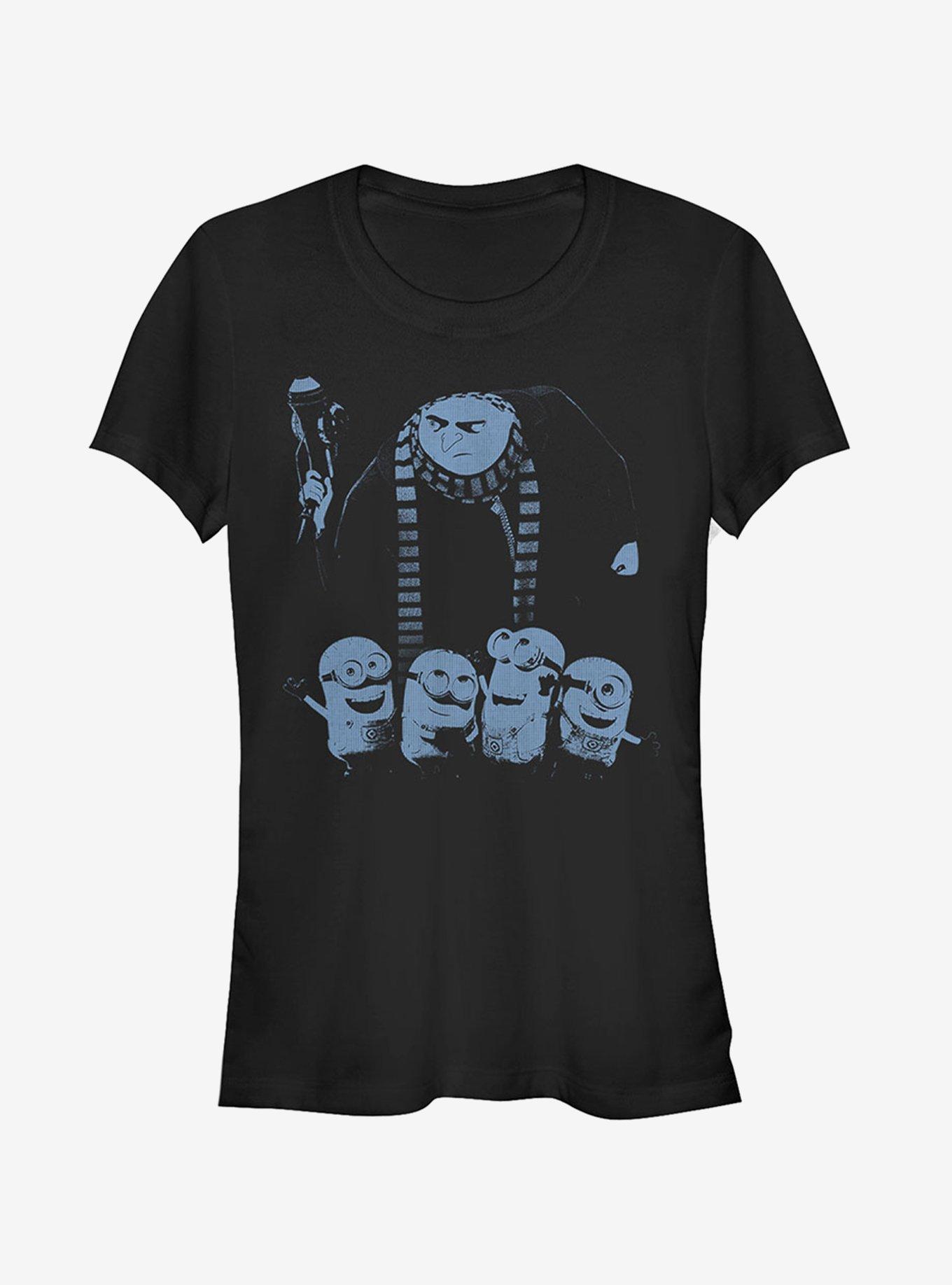 Gru Minion Shot Girls T-Shirt, BLACK, hi-res