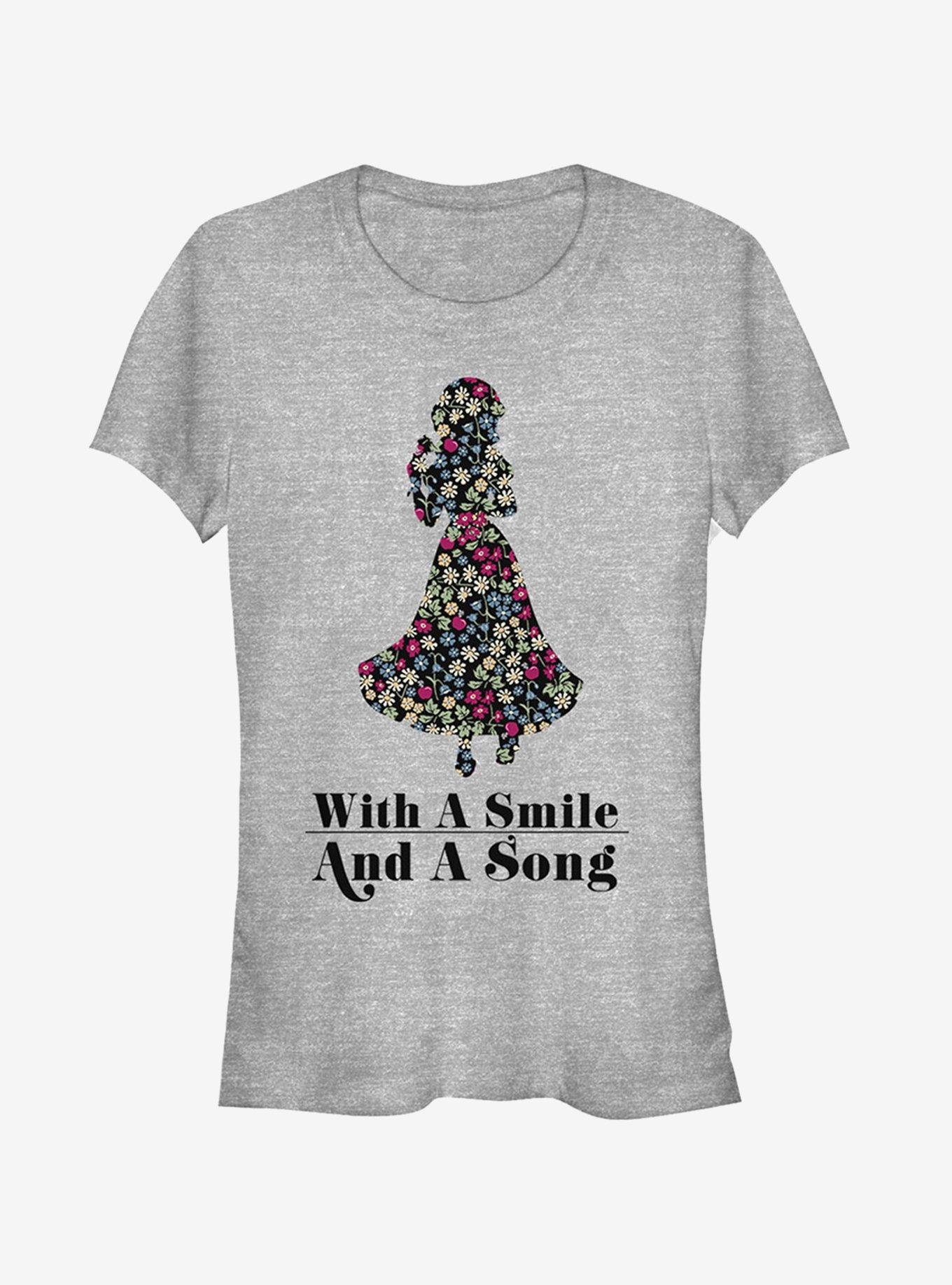 Disney With A Smile Girls T-Shirt, ATH HTR, hi-res