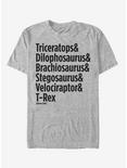 Triceratops and Dilophosaurus T-Shirt, ATH HTR, hi-res