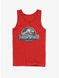 Jurassic World Fallen Kingdom Logo Tank, RED, hi-res