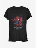 Marvel Spider-Man Homecoming Web Frame Girls T-Shirt, BLACK, hi-res
