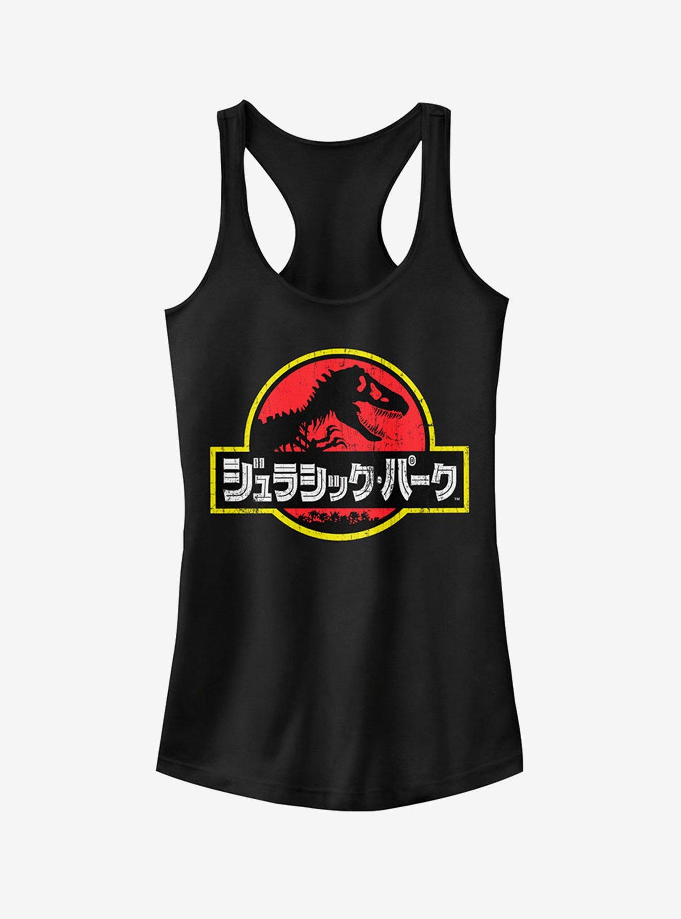 Japanese Text Logo Girls Tank, BLACK, hi-res