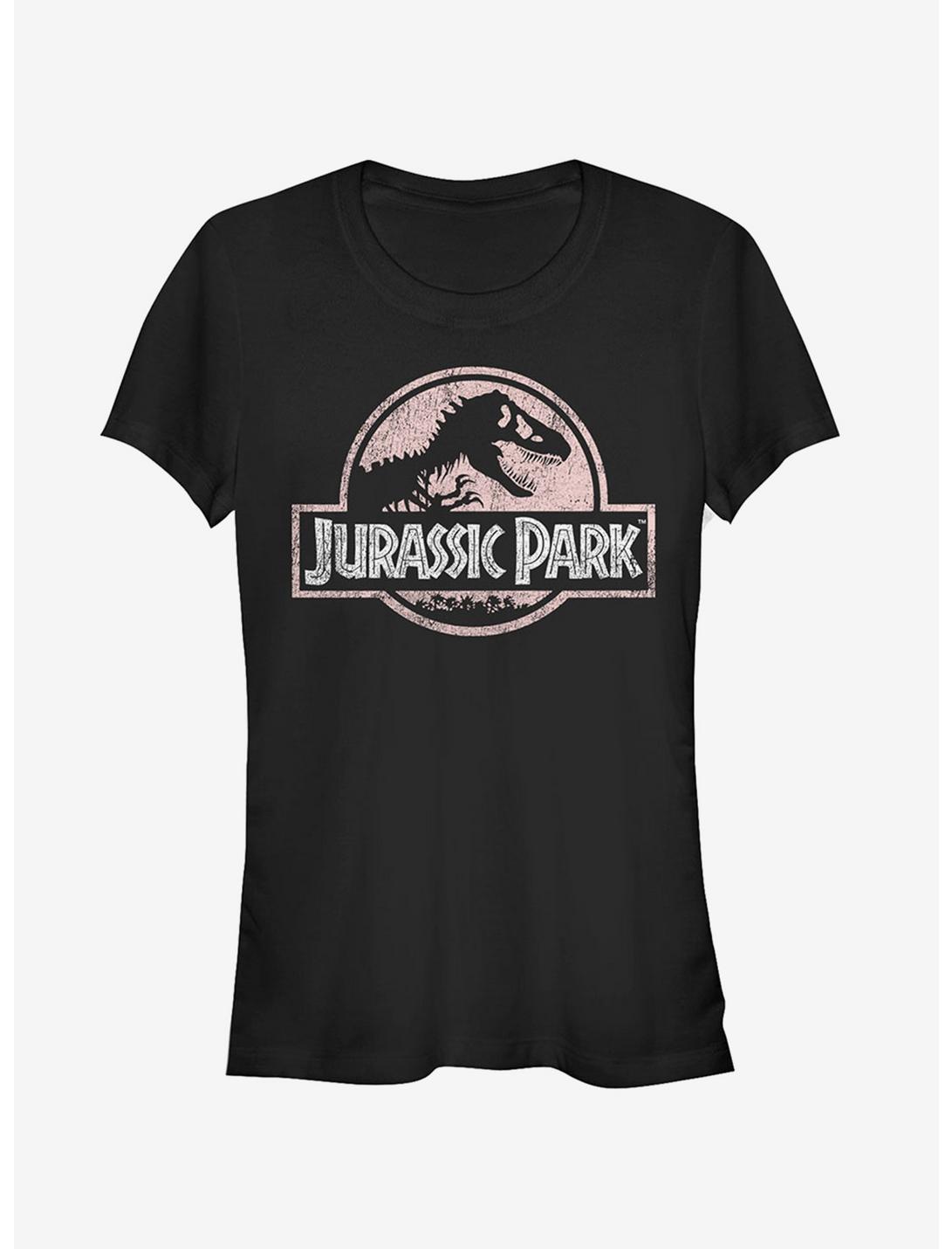 Jurassic Park Dusty Logo Girls T-Shirt, BLACK, hi-res