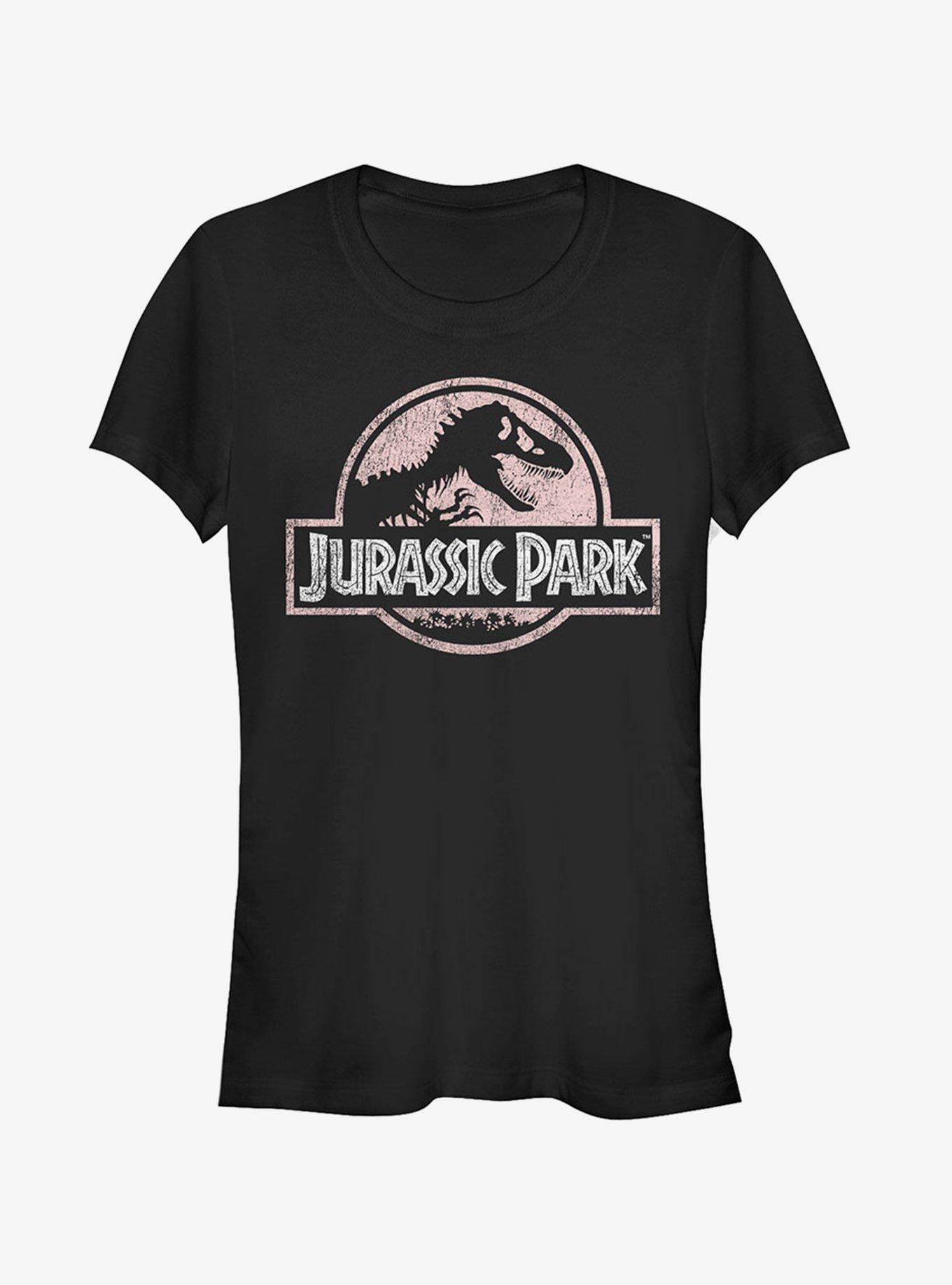 Jurassic Park Dusty Logo Girls T-Shirt, BLACK, hi-res