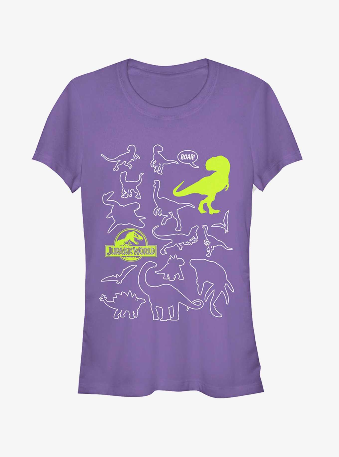 Jurassic World Fallen Kingdom Dinosaur Outline Girls T-Shirt, , hi-res