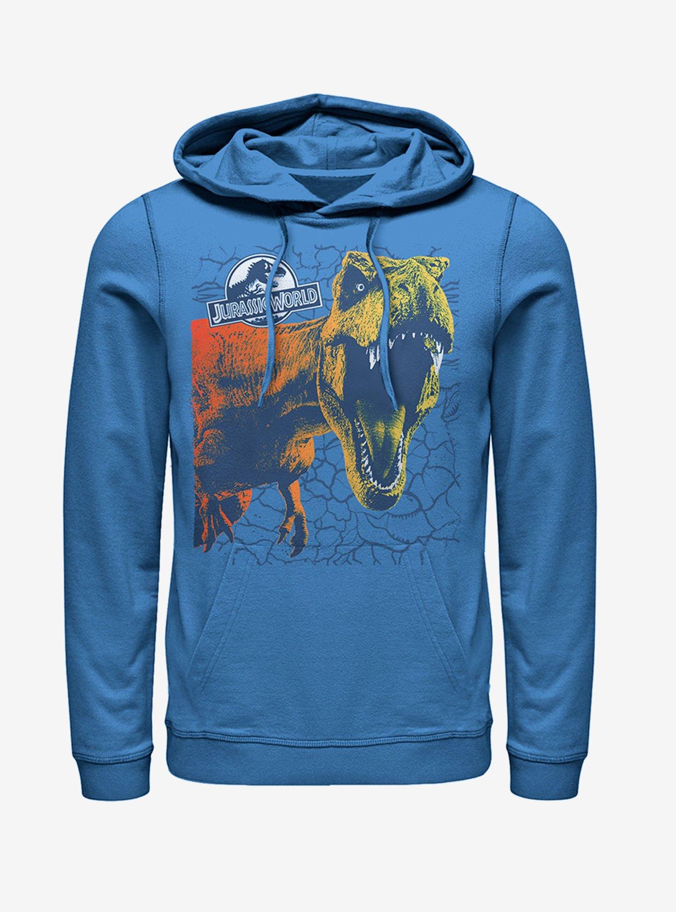 Jurassic World Fallen Kingdom Sharp Teeth Crack Hoodie, ROYAL, hi-res