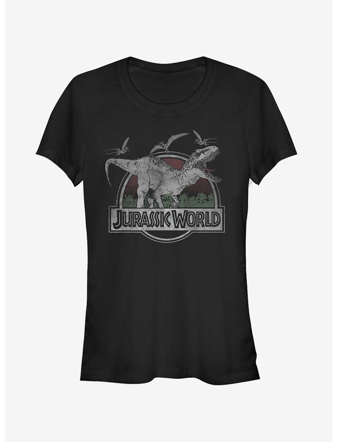T. Rex and Pterodactyls Girls T-Shirt, BLACK, hi-res