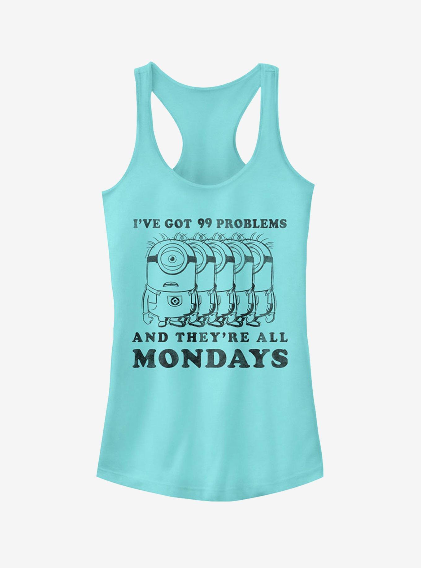 Minion Monday Problems Girls Tank, CANCUN, hi-res