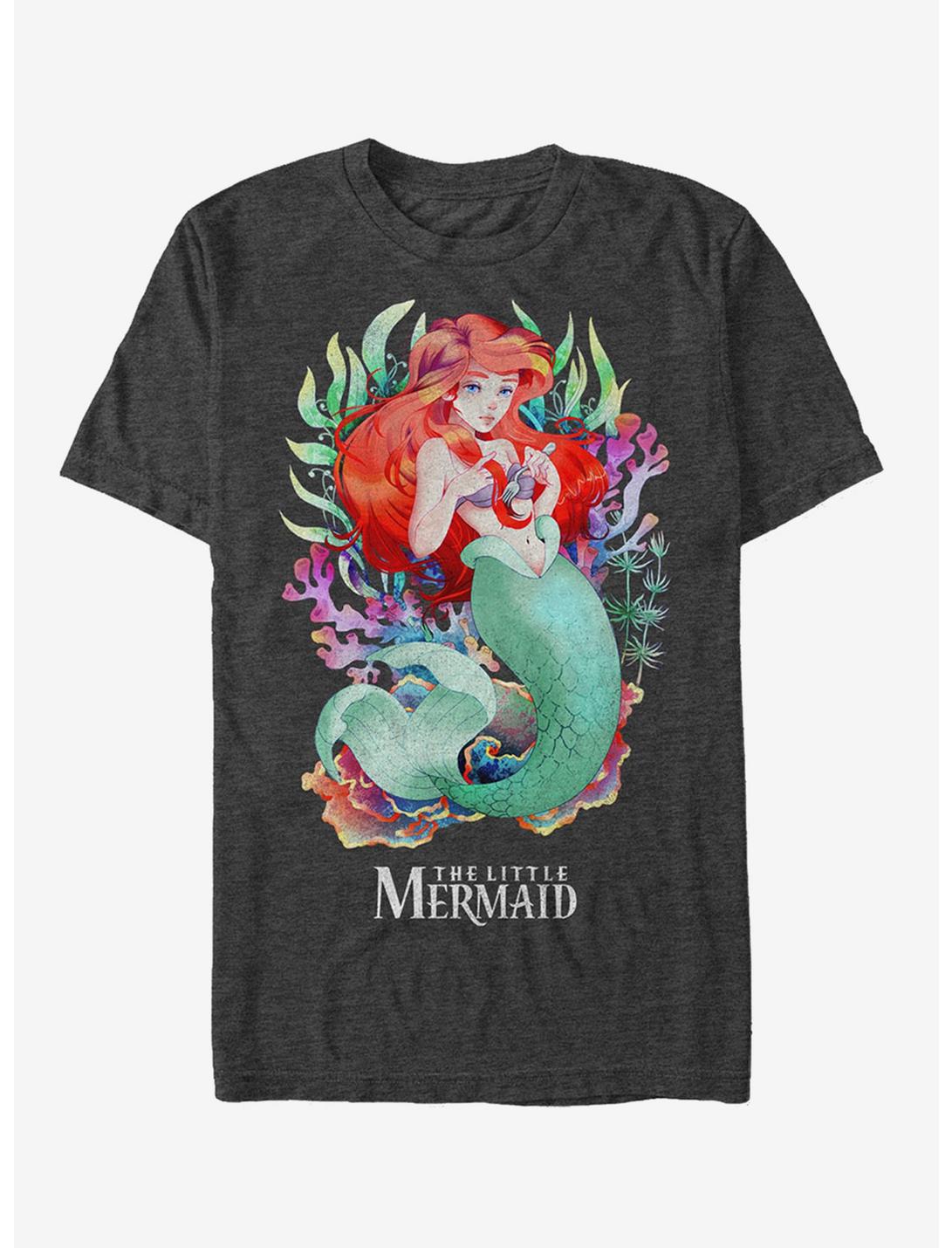 Disney Artistic Ariel T-Shirt, CHAR HTR, hi-res