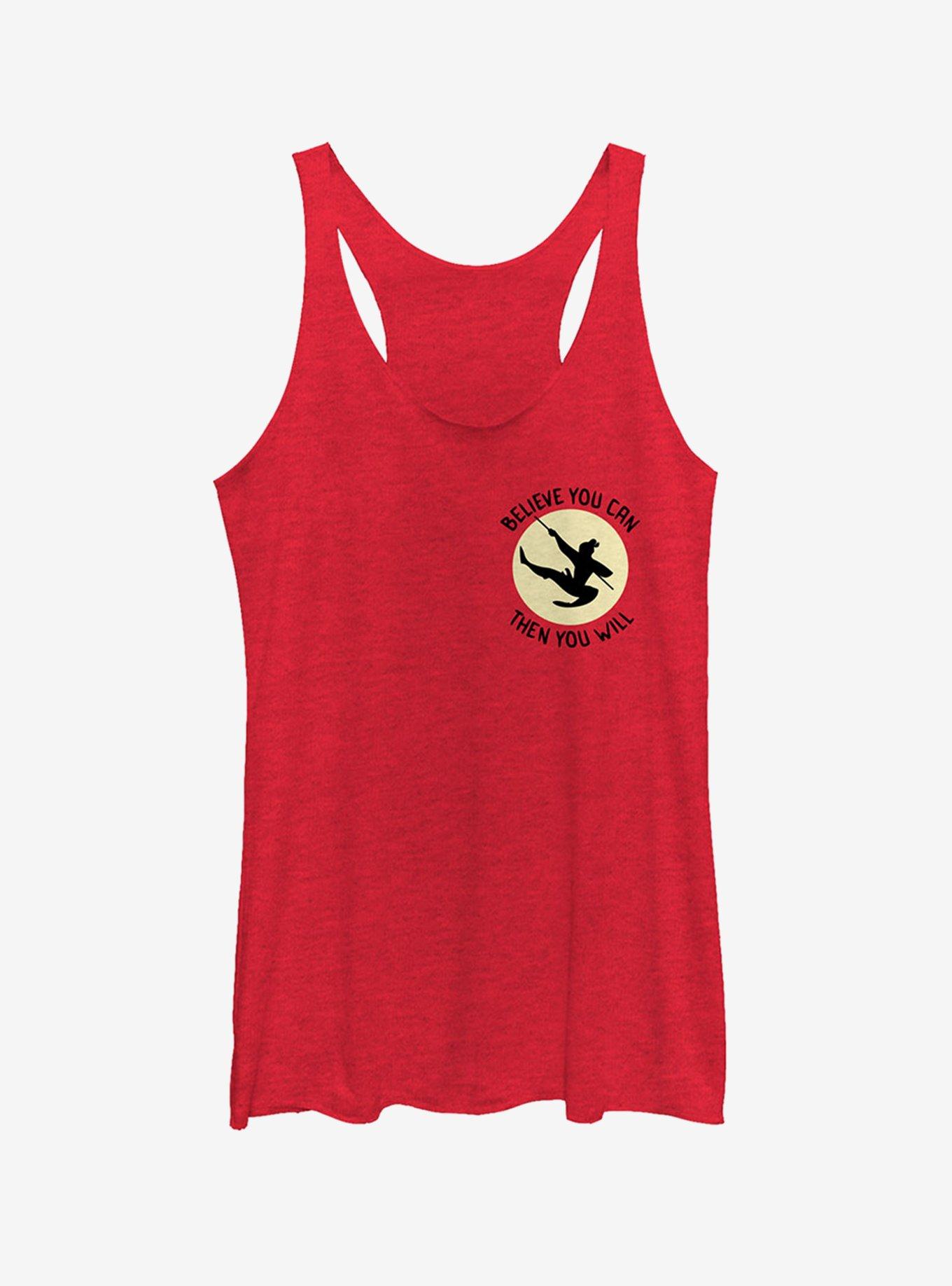 Disney Believe Badge Girls Tank, RED HTR, hi-res