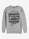 Lovely Weekend Sweatshirt, ATH HTR, hi-res