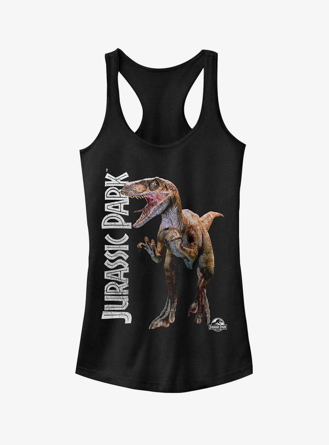 Velociraptor Logo Girls Tank, BLACK, hi-res