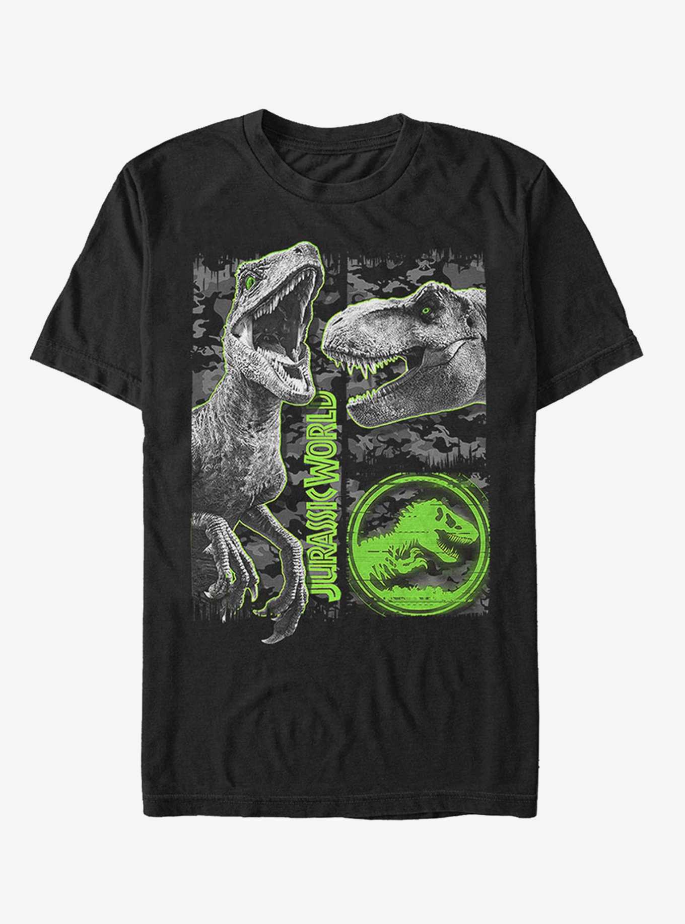 Jurassic World Fallen Kingdom Camo Print Dinosaurs T-Shirt, , hi-res
