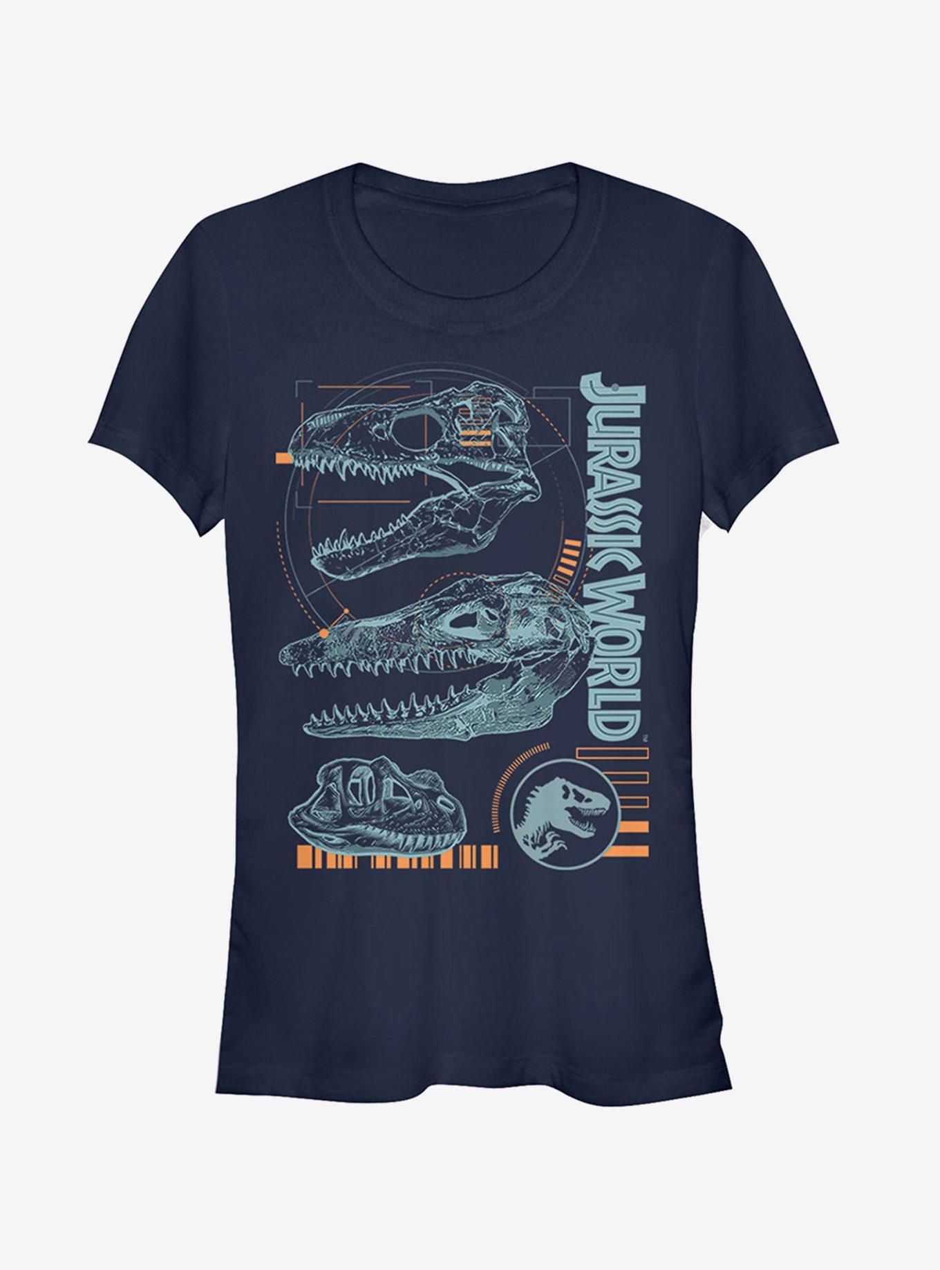 Jurassic World Fallen Kingdom Fossil Skulls Girls T-Shirt - BLUE | Hot ...