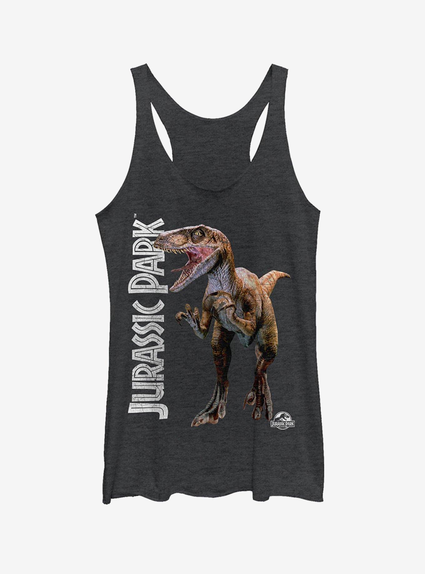 Velociraptor Logo Girls Tank, BLK HTR, hi-res