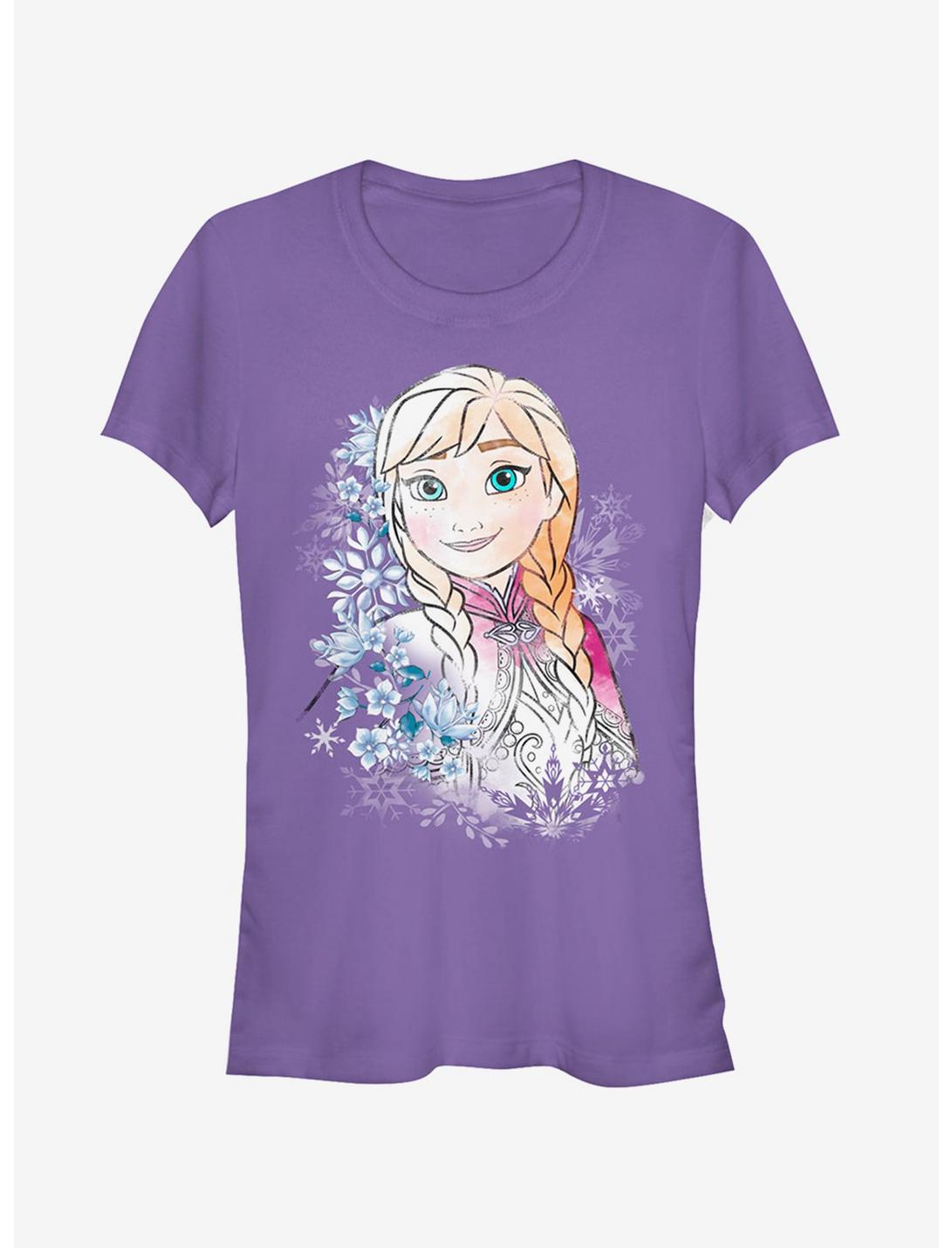 Disney Anna Frost Portrait Girls T-Shirt, PURPLE, hi-res