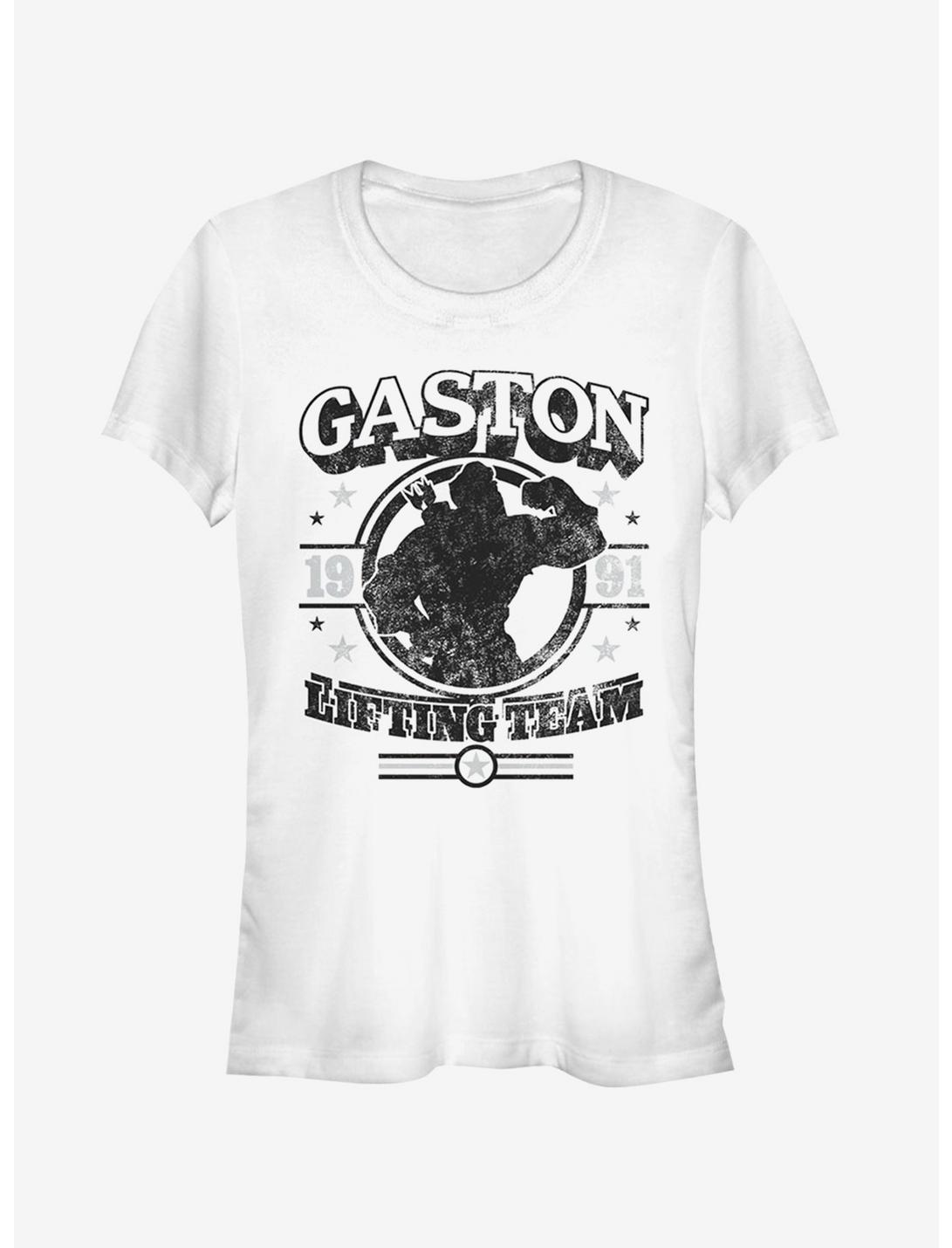 Disney Gaston Lifting Team Girls T-Shirt, WHITE, hi-res