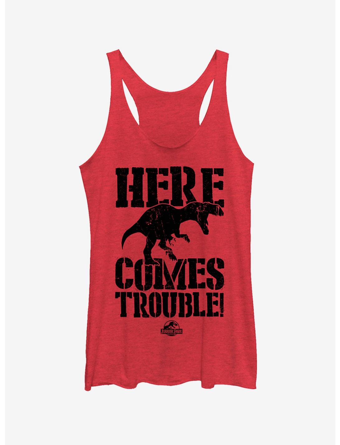 Here Comes Trouble Girls Tank, RED HTR, hi-res