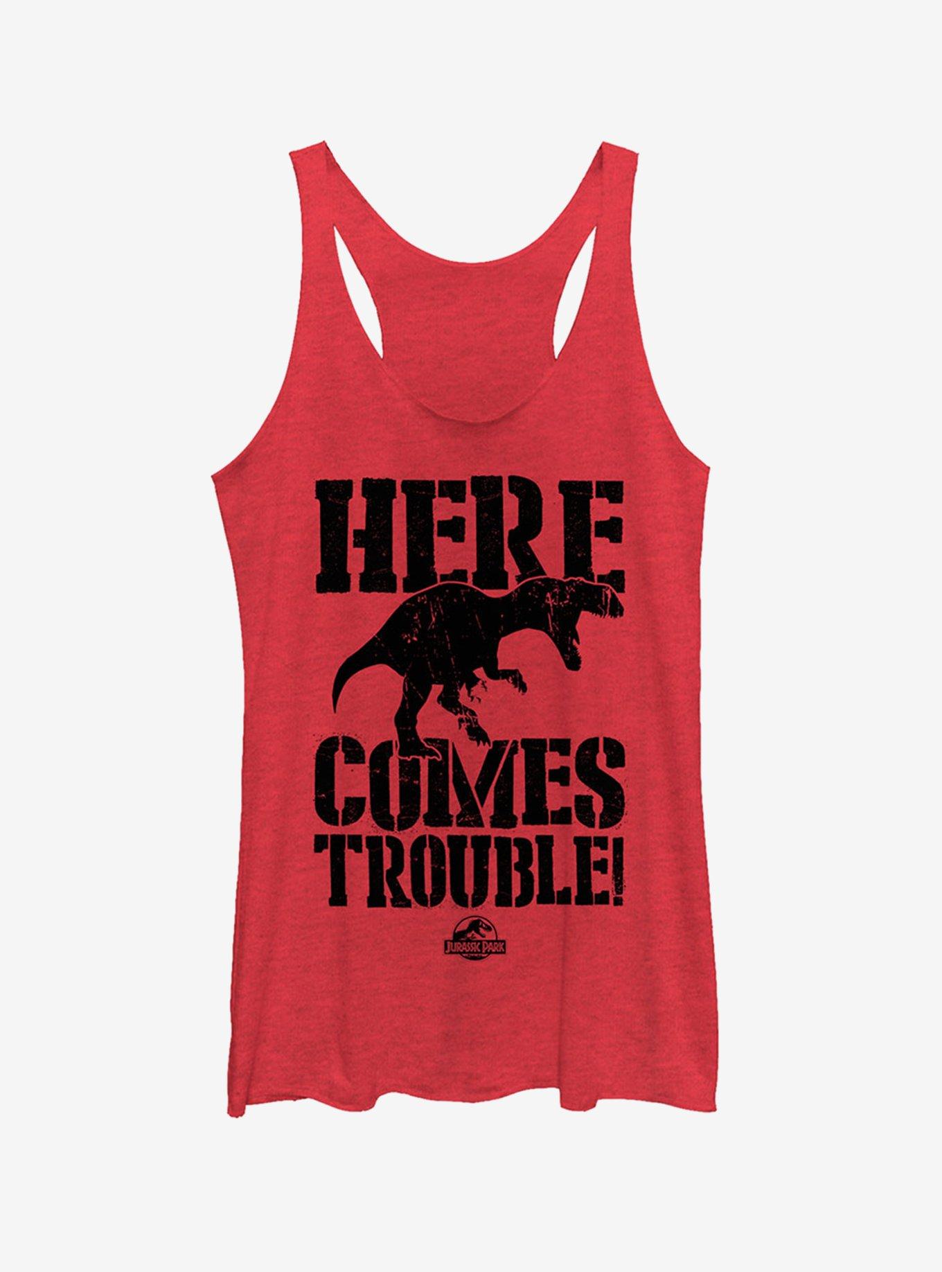 Here Comes Trouble Girls Tank, RED HTR, hi-res